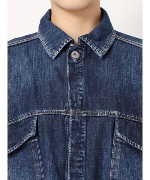 GYDA（ジェイダ）の「フライフロントデニムBIGシャツ（シャツ/ブラウス・レディース・インディゴブルー/ブルー・FREE）」の7枚目の写真