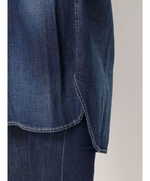 GYDA（ジェイダ）の「フライフロントデニムBIGシャツ（シャツ/ブラウス・レディース・インディゴブルー/ブルー・FREE）」の5枚目の写真