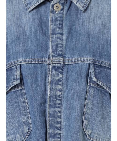 GYDA（ジェイダ）の「フライフロントデニムBIGシャツ（シャツ/ブラウス・レディース・インディゴブルー/ブルー・FREE）」の4枚目の写真