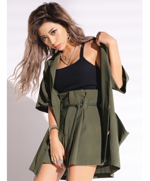 EGOIST（エゴイスト）の「BIGポケット半袖シャツ(セットアップ)（シャツ/ブラウス・レディース・ベージュ/ブラウン/カーキ・FREE）」の3枚目の写真