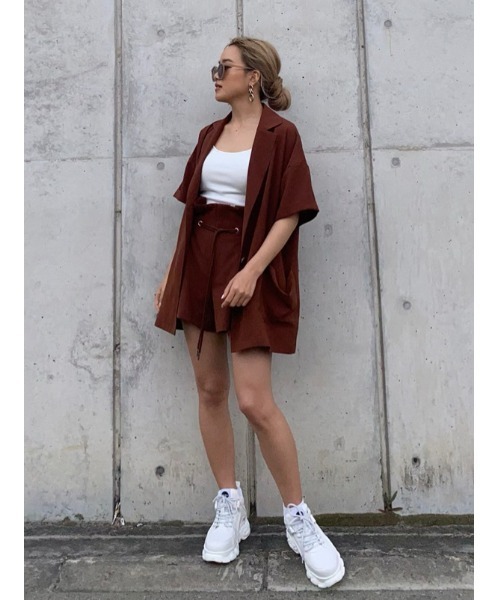 EGOIST（エゴイスト）の「BIGポケット半袖シャツ(セットアップ)（シャツ/ブラウス・レディース・ベージュ/ブラウン/カーキ・FREE）」の14枚目の写真