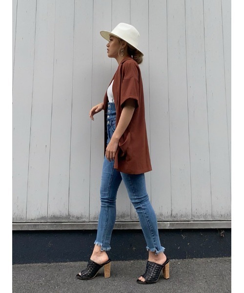 EGOIST（エゴイスト）の「BIGポケット半袖シャツ(セットアップ)（シャツ/ブラウス・レディース・ベージュ/ブラウン/カーキ・FREE）」の13枚目の写真