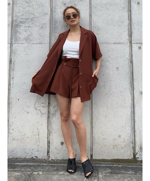 EGOIST（エゴイスト）の「BIGポケット半袖シャツ(セットアップ)（シャツ/ブラウス・レディース・ベージュ/ブラウン/カーキ・FREE）」の15枚目の写真