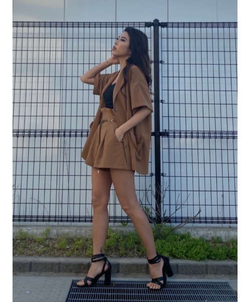 EGOIST（エゴイスト）の「BIGポケット半袖シャツ(セットアップ)（シャツ/ブラウス・レディース・ベージュ/ブラウン/カーキ・FREE）」の17枚目の写真