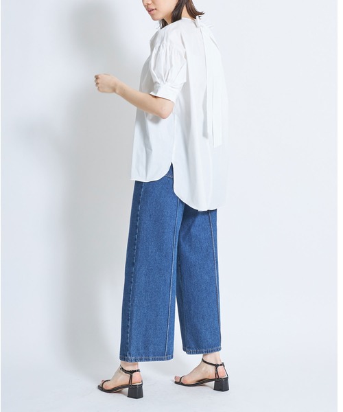 &. NOSTALGIA（アンドドットノスタルジア）の「バックリボンコットンブラウス（シャツ/ブラウス・レディース・ピンク系その他/ホワイト・FREE）」の6枚目の写真