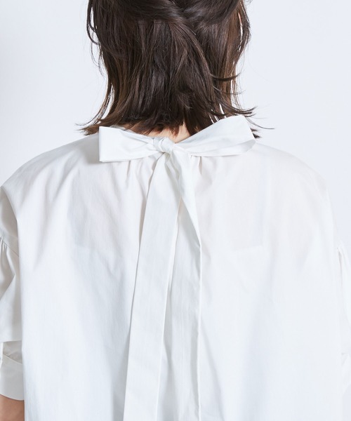 &. NOSTALGIA（アンドドットノスタルジア）の「バックリボンコットンブラウス（シャツ/ブラウス・レディース・ピンク系その他/ホワイト・FREE）」の9枚目の写真