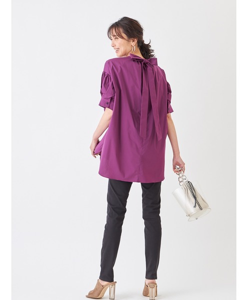 &. NOSTALGIA（アンドドットノスタルジア）の「バックリボンコットンブラウス（シャツ/ブラウス・レディース・ピンク系その他/ホワイト・FREE）」の5枚目の写真