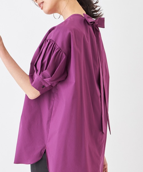 &. NOSTALGIA（アンドドットノスタルジア）の「バックリボンコットンブラウス（シャツ/ブラウス・レディース・ピンク系その他/ホワイト・FREE）」の10枚目の写真