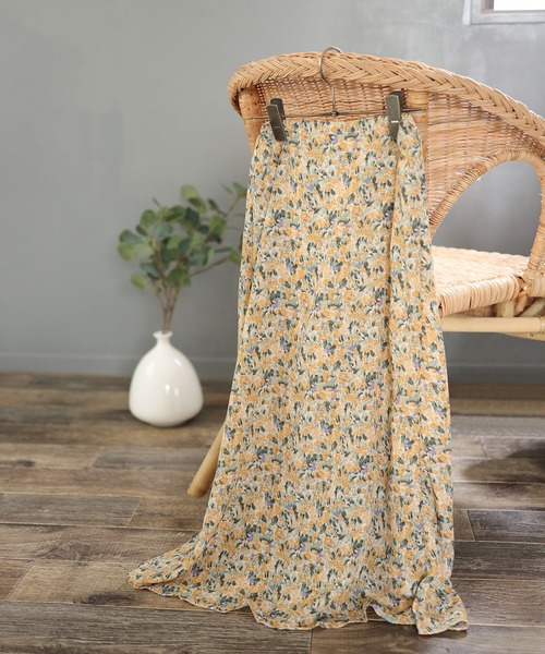 SESTO（セスト）の「花柄フレアスカート（スカート・レディース・ピンク/イエロー・M）」の2枚目の写真