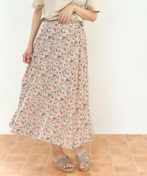 SESTO（セスト）の「花柄フレアスカート（スカート・レディース・ピンク/イエロー・M）」の6枚目の写真