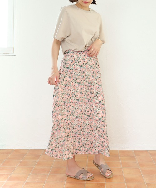 SESTO（セスト）の「花柄フレアスカート（スカート・レディース・ピンク/イエロー・M）」の5枚目の写真