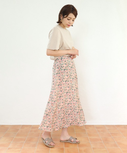 SESTO（セスト）の「花柄フレアスカート（スカート・レディース・ピンク/イエロー・M）」の4枚目の写真