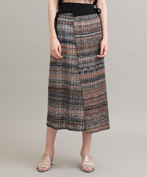 TAN（タン）の「【TAN（タン）】カスリプリーツスカート　20SS-37（スカート・レディース・ブルー/オレンジ・FREE）」の18枚目の写真