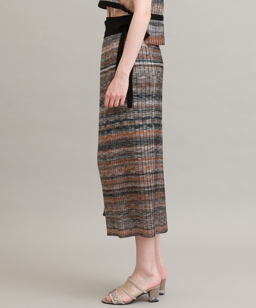 TAN（タン）の「【TAN（タン）】カスリプリーツスカート　20SS-37（スカート・レディース・ブルー/オレンジ・FREE）」の17枚目の写真