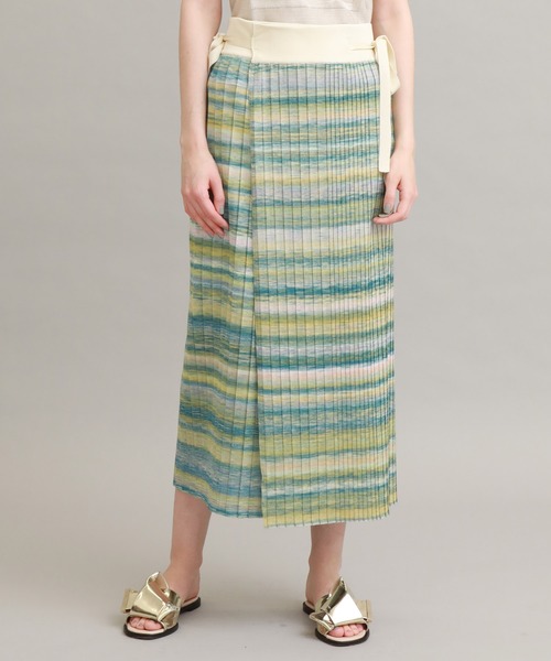 TAN（タン）の「【TAN（タン）】カスリプリーツスカート　20SS-37（スカート・レディース・ブルー/オレンジ・FREE）」の11枚目の写真