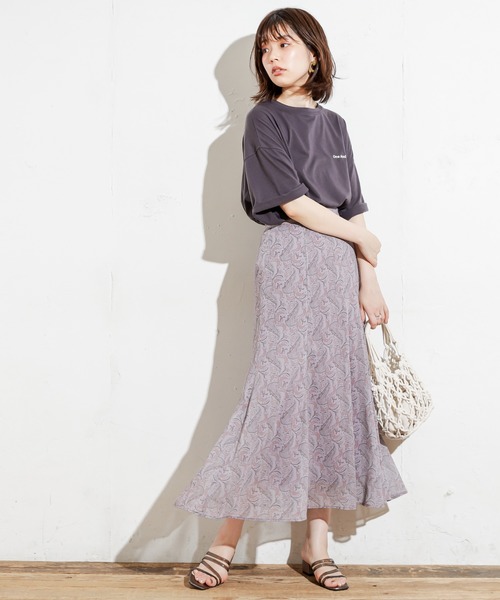 natural couture（ナチュラルクチュール）の「リラックスBACKロゴT（L）（Tシャツ/カットソー・レディース・オフホワイト/スミクロ/ベージュ/ブラウン・LARGE）」の12枚目の写真