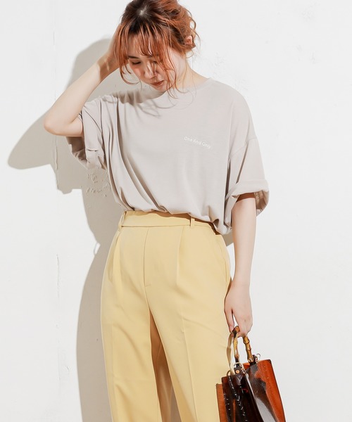 natural couture（ナチュラルクチュール）の「リラックスBACKロゴT（L）（Tシャツ/カットソー・レディース・オフホワイト/スミクロ/ベージュ/ブラウン・LARGE）」の17枚目の写真