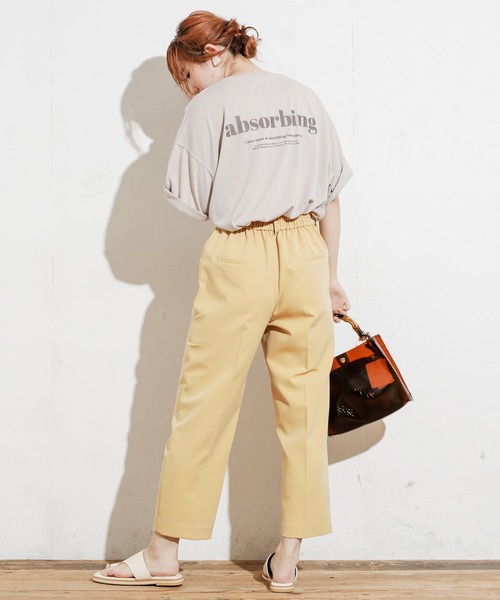 natural couture（ナチュラルクチュール）の「リラックスBACKロゴT（L）（Tシャツ/カットソー・レディース・オフホワイト/スミクロ/ベージュ/ブラウン・LARGE）」の10枚目の写真