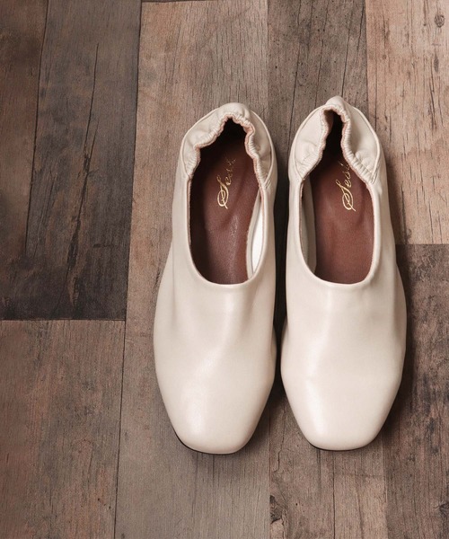 SESTO（セスト）の「レザー調シンプルバブーシュパンプス（バレエシューズ・レディース・ブラック/アイボリー/ベージュ/ゴールド/レオパード・S/M/L/LL）」の14枚目の写真