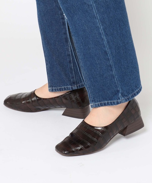 EVOL（イーボル）の「【EVOL】スクエアパンプスIP9397（パンプス・レディース・ブラック/ブラック系その他/ブラウン系その他・22.0cm/22.5cm/23.0cm/23.5cm/24.0cm/24.5cm）」の3枚目の写真