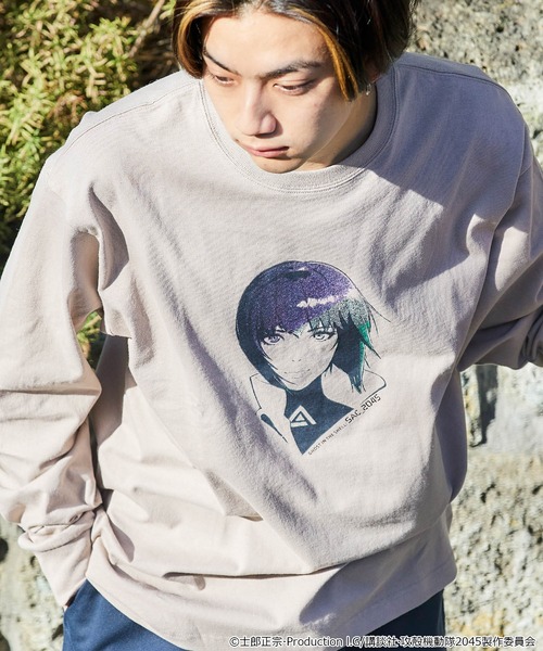 MONO-MART（モノマート）の「攻殻機動隊 別注 プリントL/S オーバーサイズカットソー（Tシャツ/カットソー・メンズ・ホワイト/ブラック/ホワイト系その他/ブラック系その他/ベージュ系その他/グレイッシュベージュ・M/L）」の6枚目の写真