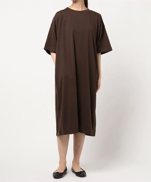 AMERICAN HOLIC（アメリカンホリック）の「ドロップショルダー5分袖カットマキシワンピース　＊〇（ワンピース・レディース・チャコールグレー/ネイビー/ブラウン/カーキ/グレイッシュベージュ・FREE）」の22枚目の写真