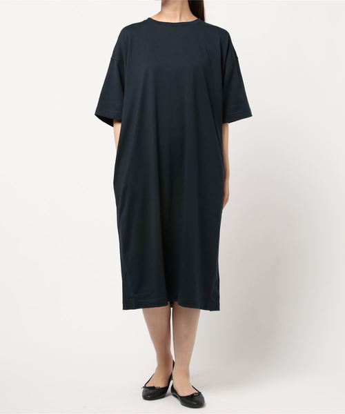 AMERICAN HOLIC（アメリカンホリック）の「ドロップショルダー5分袖カットマキシワンピース　＊〇（ワンピース・レディース・チャコールグレー/ネイビー/ブラウン/カーキ/グレイッシュベージュ・FREE）」の20枚目の写真