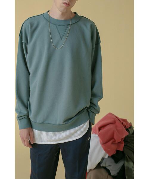 MONKEY TIME(モンキータイム)の「<monkey time> TC F/TRY OUT SEAM CN/スウェット(スウェット・メンズ・ベージュ/ブラック/ライム・M/L/S/XL)」の6枚目の写真