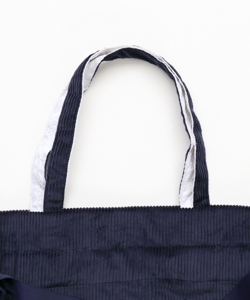 axes femme POETIQUE(アクシーズファムポエティック)の「刺繍ロゴトートバッグ(トートバッグ・レディース・ネイビー/ワイン・MEDIUM)」の15枚目の写真