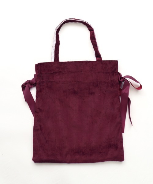 axes femme POETIQUE(アクシーズファムポエティック)の「刺繍ロゴトートバッグ(トートバッグ・レディース・ネイビー/ワイン・MEDIUM)」の4枚目の写真