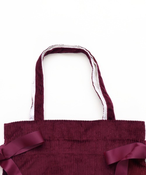 axes femme POETIQUE(アクシーズファムポエティック)の「刺繍ロゴトートバッグ(トートバッグ・レディース・ネイビー/ワイン・MEDIUM)」の16枚目の写真