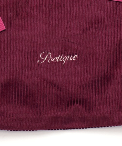 axes femme POETIQUE(アクシーズファムポエティック)の「刺繍ロゴトートバッグ(トートバッグ・レディース・ネイビー/ワイン・MEDIUM)」の20枚目の写真