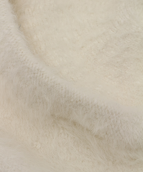 WEGO（ウィゴー）の「WEGO/アンゴラ風ベレー帽（ハンチング/ベレー帽・レディース・ホワイト/ブラック・FREE）」の8枚目の写真