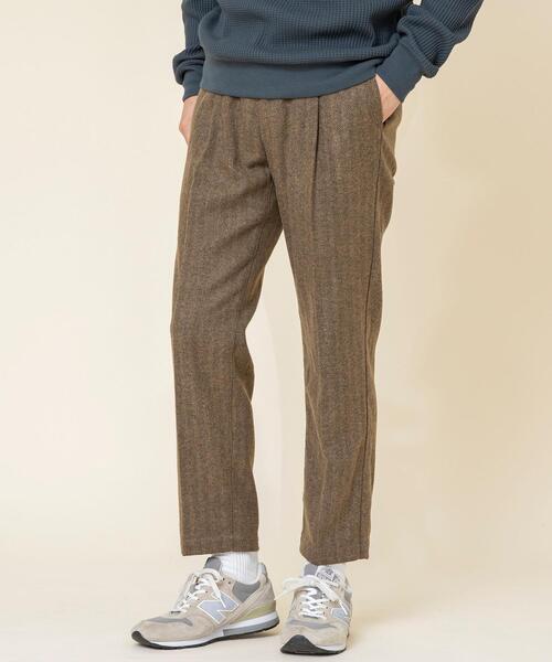 coen（コーエン）の「ポリエステルヘリンボンイージーパンツ（その他パンツ・メンズ・ブラウン/ダークグレー・X-LARGE/LARGE/MEDIUM/SMALL）」の2枚目の写真