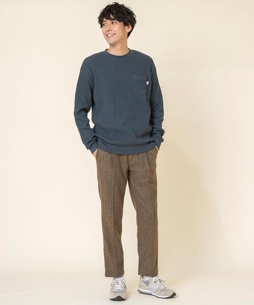 coen（コーエン）の「ポリエステルヘリンボンイージーパンツ（その他パンツ・メンズ・ブラウン/ダークグレー・X-LARGE/LARGE/MEDIUM/SMALL）」の5枚目の写真