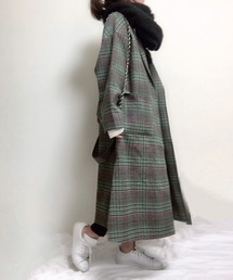 CORNERS | 【WEARISTA nicoさん×CORNERSコラボ】チェックサイドスリットロングコート(チェスターコート)
