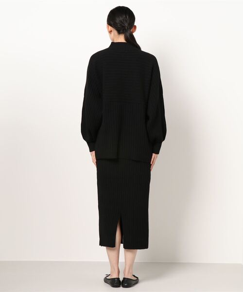 LOWRYS FARM（ローリーズファーム）の「７Ｇワイドリブセットアップ　924719（ワンピース・レディース・ブラック/ダークブラウン/ベージュ・FREE）」の5枚目の写真