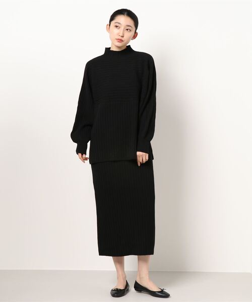 LOWRYS FARM（ローリーズファーム）の「７Ｇワイドリブセットアップ　924719（ワンピース・レディース・ブラック/ダークブラウン/ベージュ・FREE）」の8枚目の写真