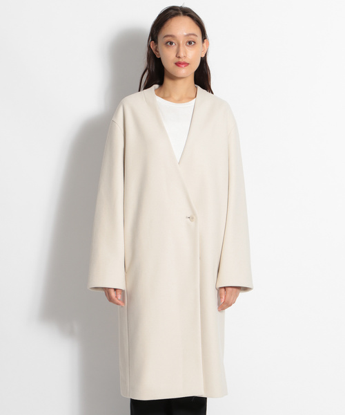 セール ブランド古着 ノーカラーコート ノーカラーコート Niko And ニコアンド のファッション通販 Zozoused