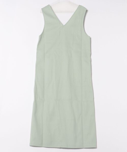 KOBE LETTUCE（コウベレタス）の「フェイクウールVネックバックスリットジャンスカ（ジャンパースカート・レディース・ブラック系その他/グレー系その他/グリーン系その他・FREE）」の4枚目の写真