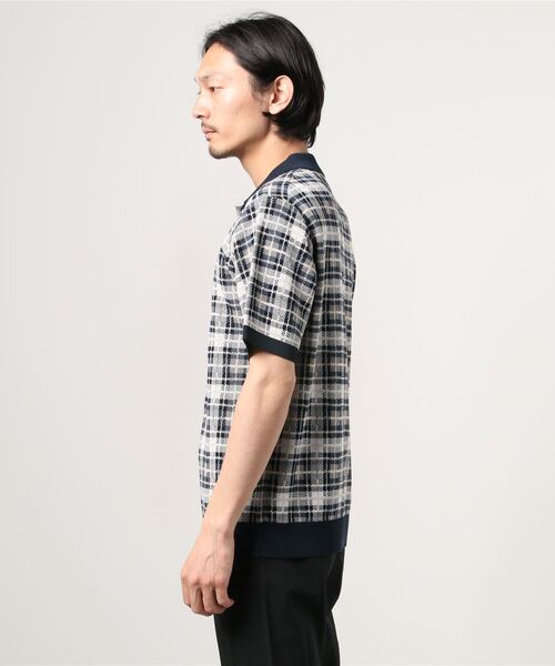 fred perry Paper Knitted Shirt ポロシャツ FRED PERRY（フレッドペリー）の「Paper Knitted Tartan Polo