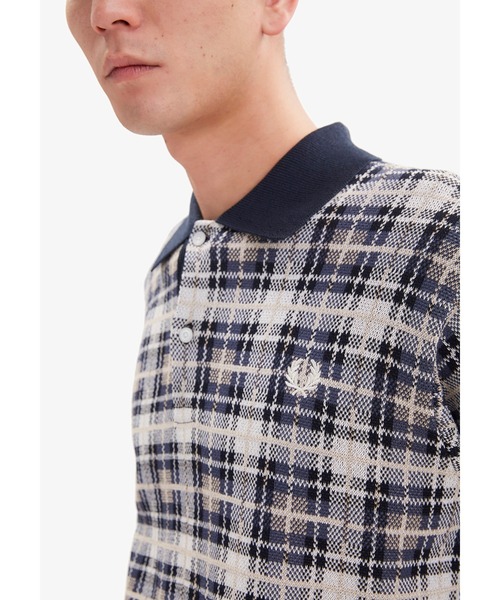 FRED PERRY（フレッドペリー）の「Paper Knitted Tartan Polo
