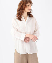 GALERIE VIE◆インドコットンボザムシャツ/36/コットン/NVY/23-01-12-01331 GALERIE VIE（ギャルリー ヴィー）の「インドコットン