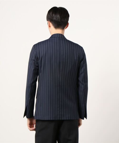 Salvatore Piccolo(サルヴァトーレピッコロ)の「SALVATORE PICCOLO / ストライプ柄ダブルブレストジャケット(テーラードジャケット・メンズ・ダークネイビー・46/48)」の2枚目の写真