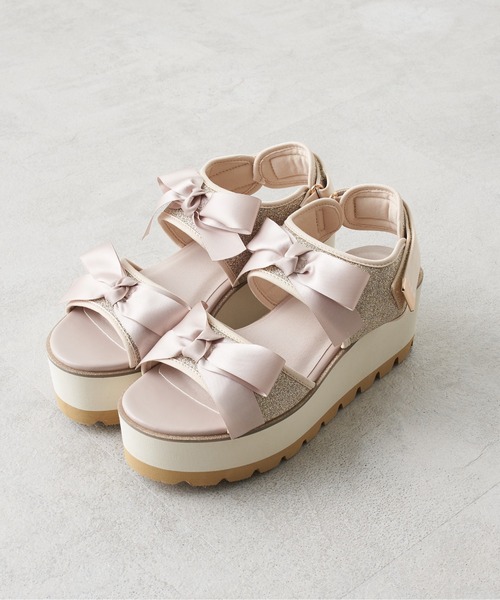 OLIVE des OLIVE（オリーブデオリーブ）の「ダブルリボンサンダル（サンダル・レディース・ブラック/ピンク系その他/ゴールド系その他・SMALL/MEDIUM/LARGE）」の3枚目の写真