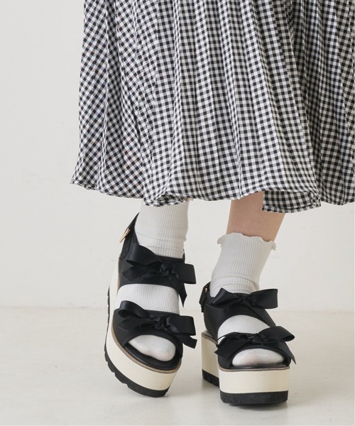 OLIVE des OLIVE（オリーブデオリーブ）の「ダブルリボンサンダル（サンダル・レディース・ブラック/ピンク系その他/ゴールド系その他・SMALL/MEDIUM/LARGE）」の14枚目の写真