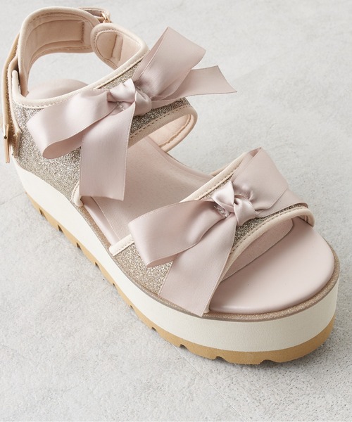 OLIVE des OLIVE（オリーブデオリーブ）の「ダブルリボンサンダル（サンダル・レディース・ブラック/ピンク系その他/ゴールド系その他・SMALL/MEDIUM/LARGE）」の8枚目の写真