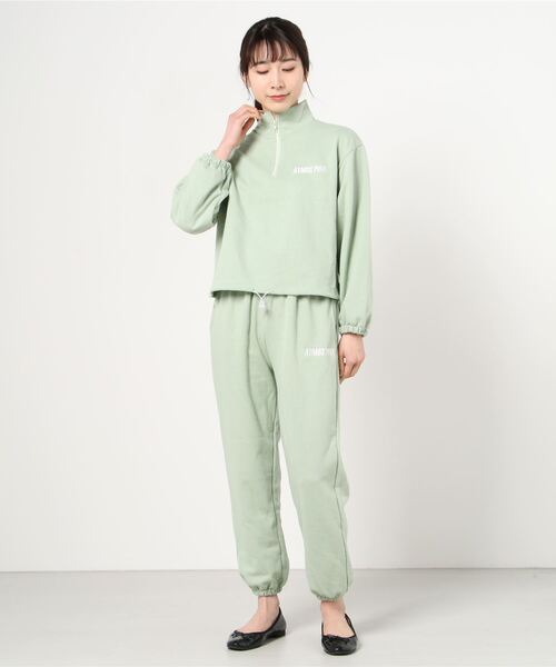 atmos Pigment Sweat Pants BEIGE セットアップ atmos pink（アトモスピンク）の「atmos pink スウェット