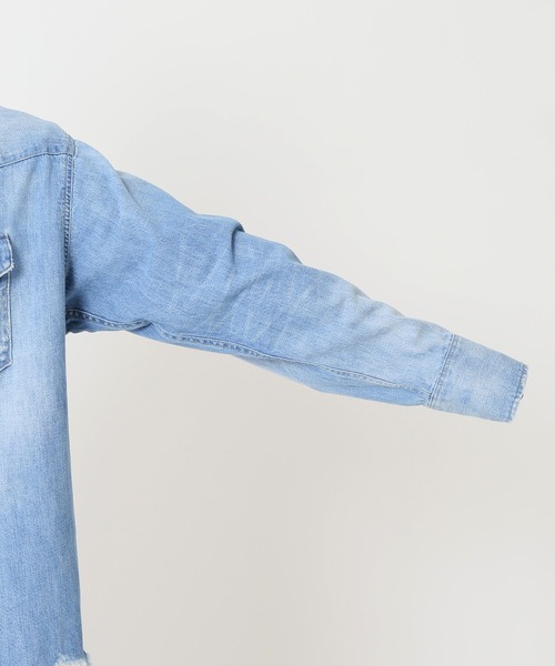 Wrangler ×relume ラングラー 別注 ダメージ デニムシャツ L JOURNAL STANDARD relume（ジャーナルスタンダード レリューム