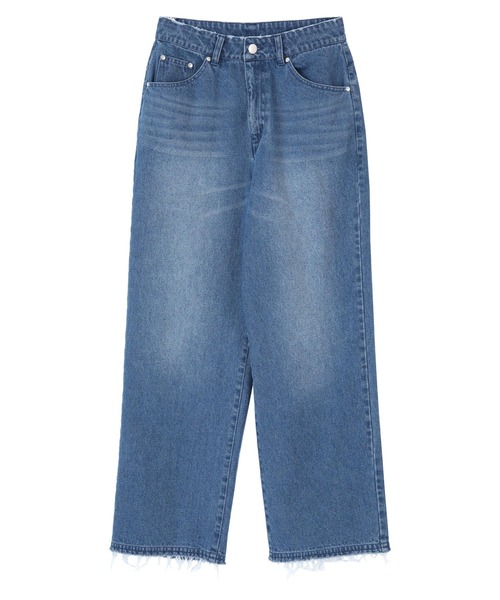 titivate（ティティベイト）の「カットオフワイドデニムパンツ（デニムパンツ・レディース・ライトブルー/オフホワイト/ブルー・S/M/L）」の9枚目の写真